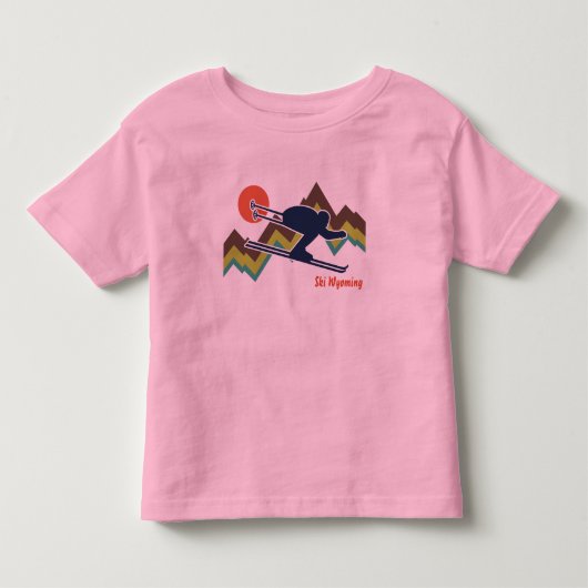 スキーワイオミング トドラーTシャツ (正面)