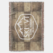 スキーヴァーモントStowe Killington Stratton Sugarbush スローブランケット (正面縦)