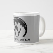 スキー事故がもうすぐ治る ジャンボコーヒーマグカップ (正面右)