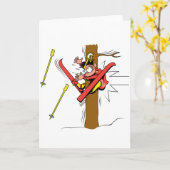 スキー事故 カード (黄色い花)