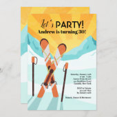 スキー交差招待状 招待状 (正面/裏面)