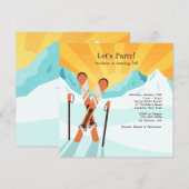 スキー交差招待状 招待状 (正面/裏面)