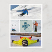 スキー休暇の写真はがきを作成する ポストカード (正面)