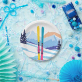 スキー休暇 ペーパープレート (パーティー)