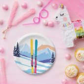 スキー休暇 ペーパープレート (パーティー)