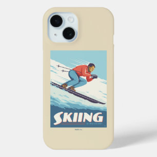 スキー信じイズレトロプリント iPhone 15ケース