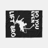 スキー冬のスポーツギフト – Skier Ski Do You Even フリースブランケット (正面(横))