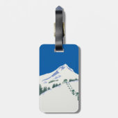スキー冬場面荷物のラベル ラゲッジタグ (裏面縦)
