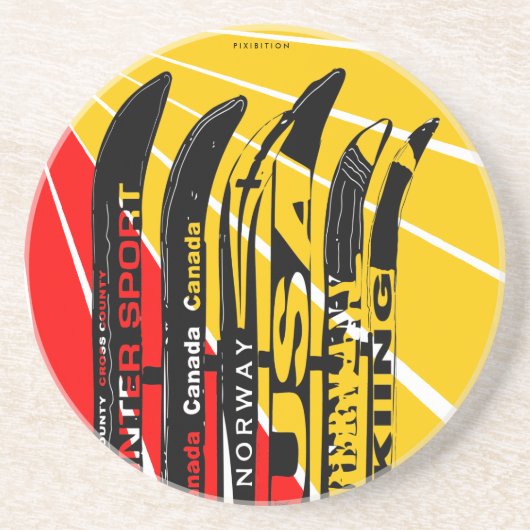 スキー刃のコースター コースター (正面)