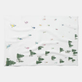 スキー及びスノーボードプリントキッチンタオル キッチンタオル (横)