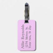 スキー可愛い人 ラゲッジタグ (裏面縦)