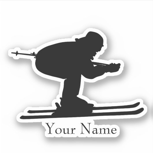 スキー名 シール (正面)