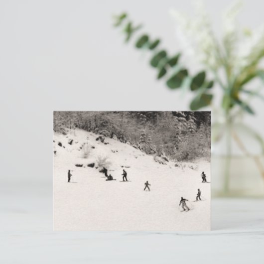 スキー場おもしろい ポストカード (スタンド正面)