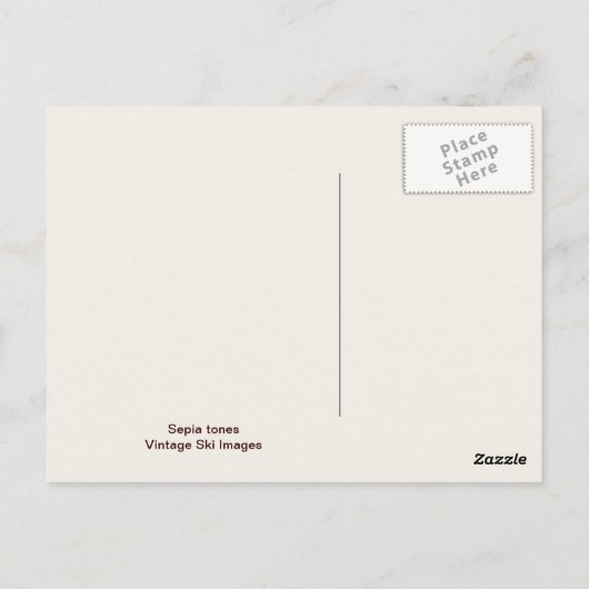 スキー場おもしろい ポストカード (裏面)