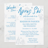 スキー場でのラストウィークエンド  招待状 (正面/裏面)