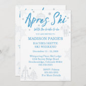 スキー場でのラストパーティー 招待状 (正面/裏面)