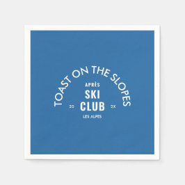 スキー場での乾杯 アフター・スキー・クラブ 空の青  スタンダードカクテルナプキン