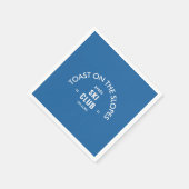 スキー場での乾杯 アフター・スキー・クラブ 空の青  スタンダードカクテルナプキン (角)