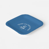 スキー場での乾杯 アフター・スキー・クラブ 空の青 ペーパープレート (傾斜あり)