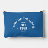 スキー場での乾杯 アフター・スキー・クラブ 空色 アクセサリーポーチ (裏面)
