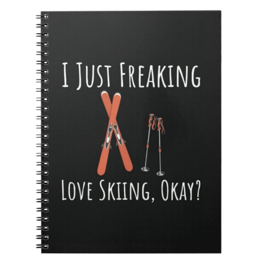 スキー場で使える面白いギフト スキー好きに贈るウィンタースポーツのユーモア ノートブック (正面)