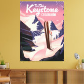 スキー場にキーストーン キャンバスプリント (インサイチュ (リビング))