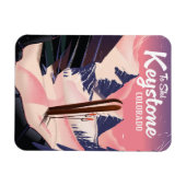 スキー場にキーストーン マグネット (横)