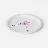 スキー場のあるウサギ ペーパープレート (アングル)