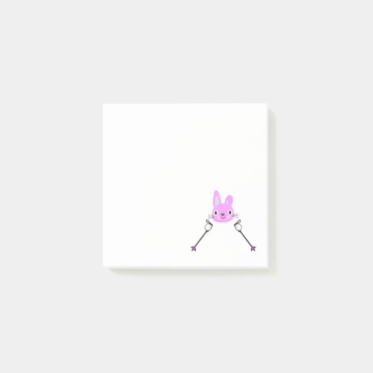 スキー場のあるウサギ ポストイット (正面)