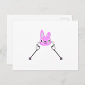 スキー場のあるウサギ ポストカード (正面/裏面)