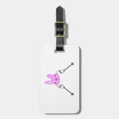 スキー場のあるウサギ ラゲッジタグ (正面縦)