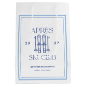 スキー場のアフタースキー・クラブ ウィンタースキー・バチェロレッテ・パーティー ミディアムペーパーバッグ (裏面)