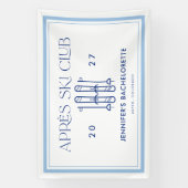 スキー場のアフタースキー・クラブ ウィンタースキー・バチェロレッテ・パーティー 横断幕 (縦)