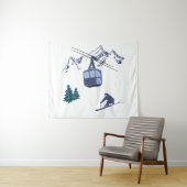 スキー場のウィンタースポーツ タペストリー (インサイチュ(横))