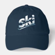 スキー場のグラフィックハット - ウィンタースポーツキャップ