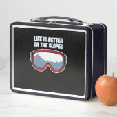 スキー場のスキー場のスキー場は生活が良い メタルランチボックス (インサイチュ)
