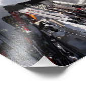 スキー場のスキー、ラップランドの写真プリント フォトプリント (角)