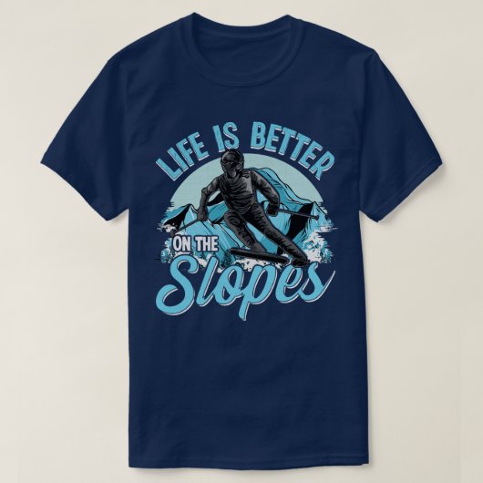 スキー場のスノーボードで生活が良い2 Tシャツ (デザイン正面)