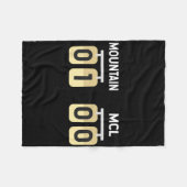 スキー場のスノーボード傷害Mclよく回復する フリースブランケット (正面(横))