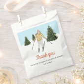 スキー場の女の子 スキーバースデーありがとう フェイバーバッグ (クリップ留めされた状態)