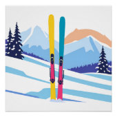 スキー場の山 ポスター (正面)