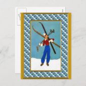 スキー場の準備ができている シーズンポストカード (正面/裏面)