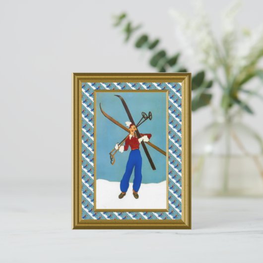 スキー場の準備ができている ポストカード (スタンド正面)