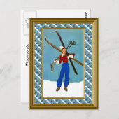 スキー場の準備ができている ポストカード (正面/裏面)