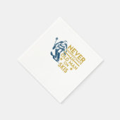 スキー場の老人を決して過小評価しない スタンダードカクテルナプキン (角)