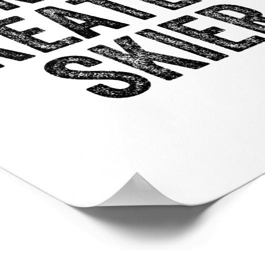 スキー場スノーボードの世界最大級のスキーヤー ポスター (角)