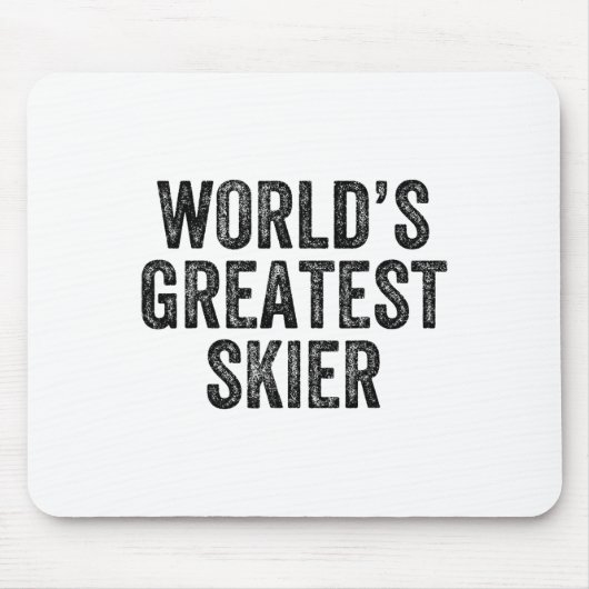 スキー場スノーボードの世界最大級のスキーヤー マウスパッド (正面)