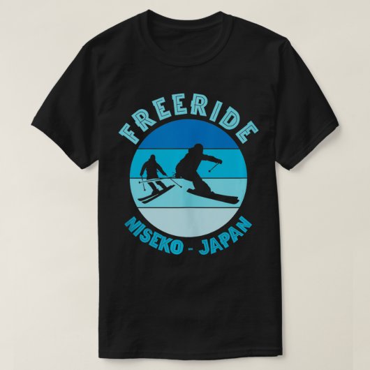スキー場ニセコジャパンFREERIDEタンクトップ Tシャツ (デザイン正面)