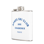 スキー場ロイヤルブルー冬のスキー場の紋章 アフター スキー クラブ フラスク (左)