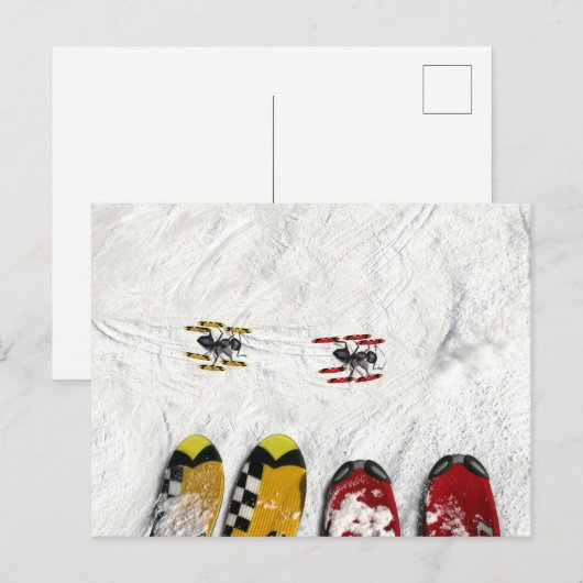 スキー場 ポストカード (正面/裏面)